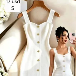 Vestido Blanco botones