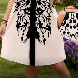 Vestido blanco con estampado