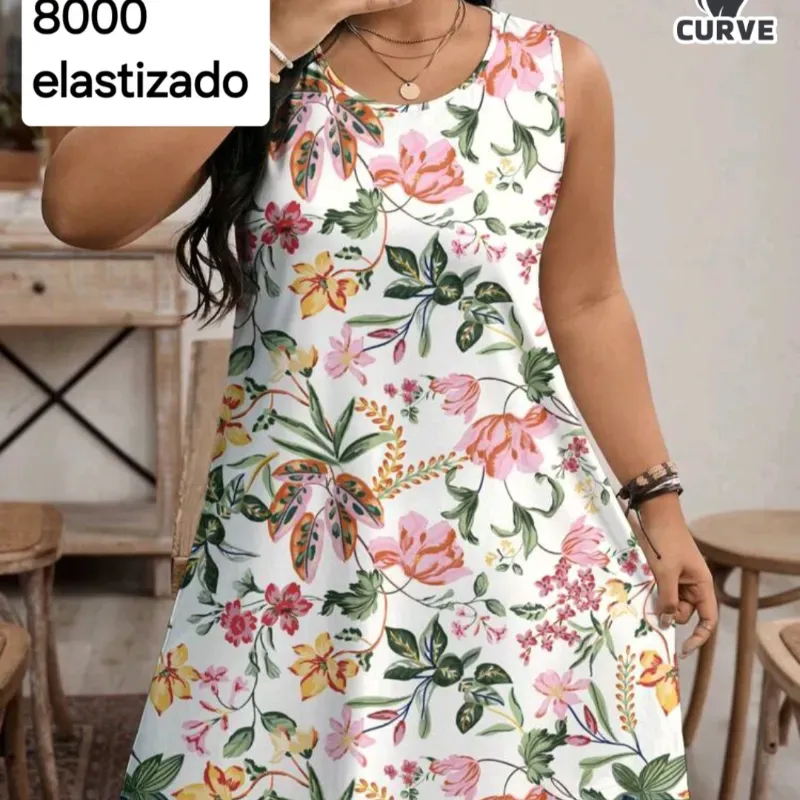 Vestido blanco con flores 