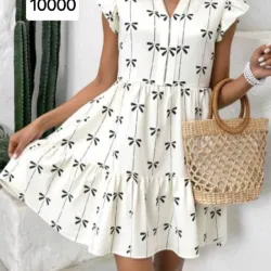 Vestido blanco con lazos 