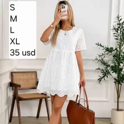 Vestido Blanco de hilo