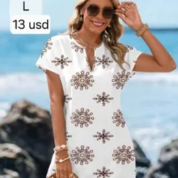 Vestido Blanco Estampado