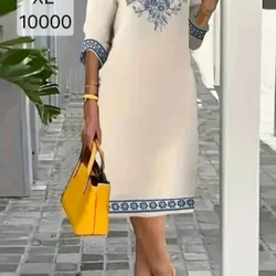 Vestido Blanco estampado