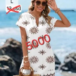 Vestido Blanco Estampado