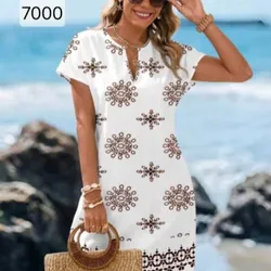Vestido Blanco Estampado