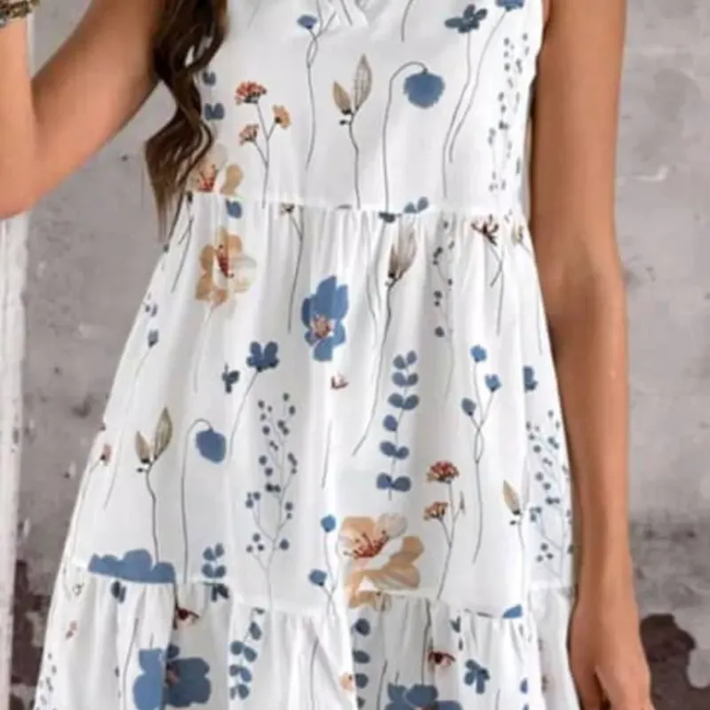 Vestido blanco estampado 