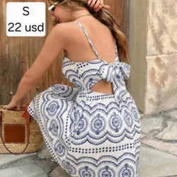 Vestido Blanco y Azul
