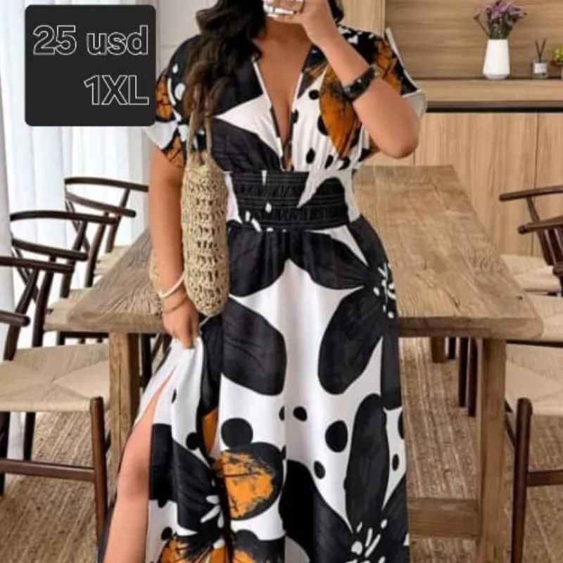 Vestido Blanco y Negro