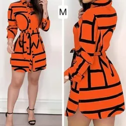 Vestido Camisero Naranja