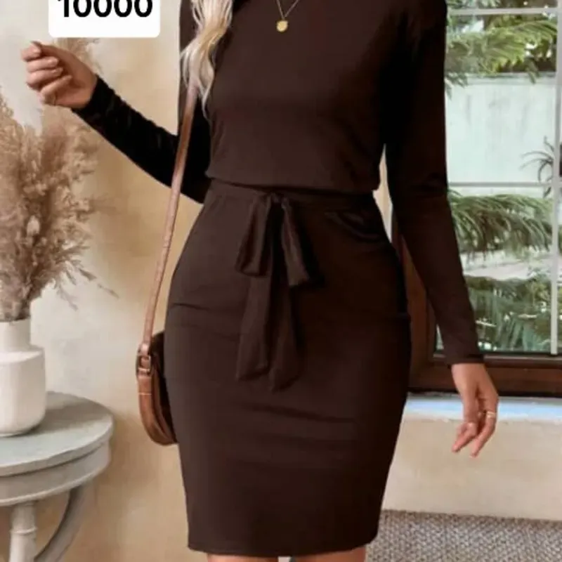 Vestido carmelita de mangas