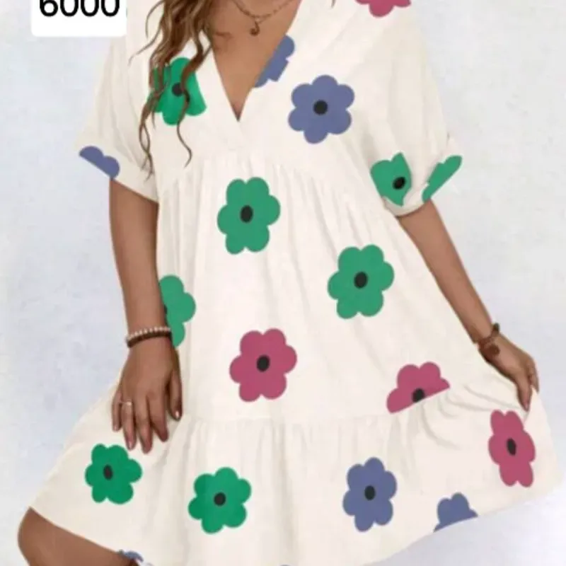 Vestido con flores de colores 