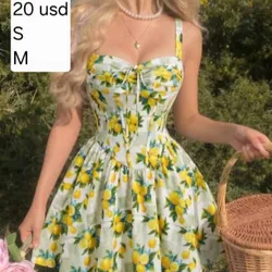 Vestido corto limones