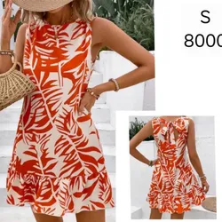 Vestido corto naranja