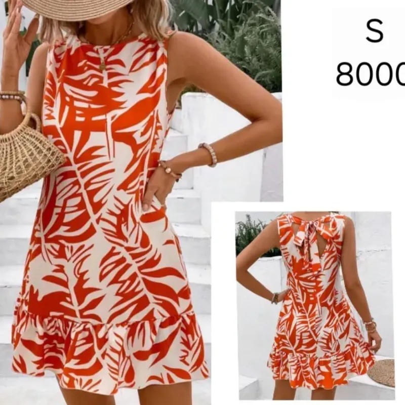 Vestido corto naranja