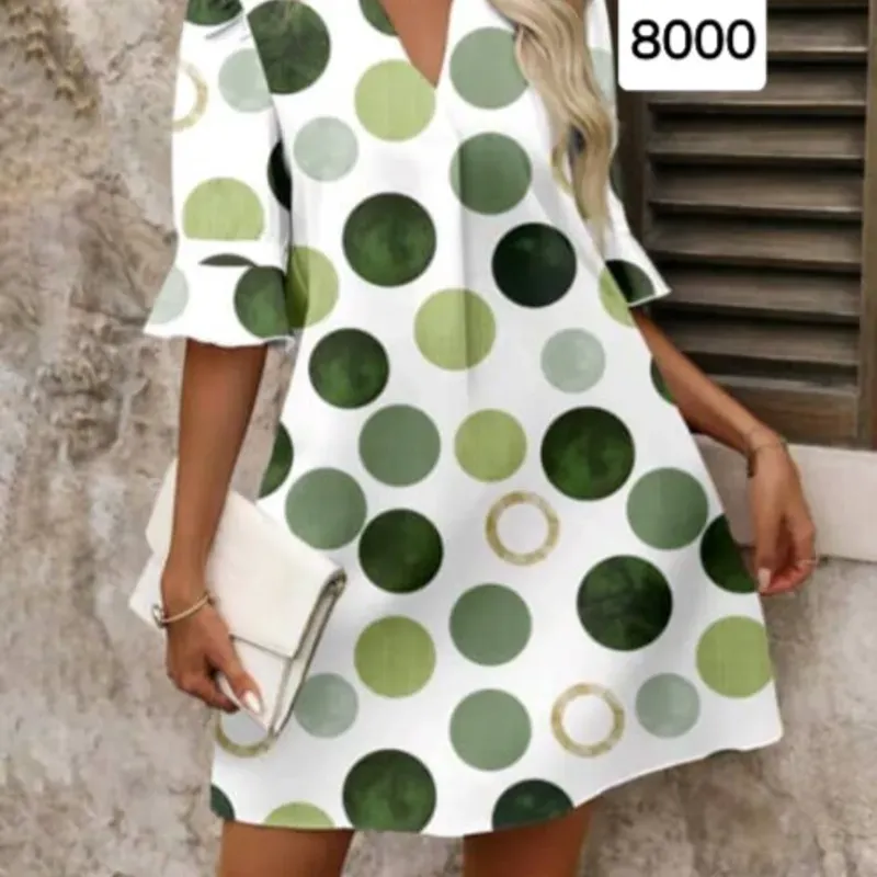 Vestido de bolas verdes