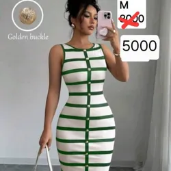 Vestido de rayas verde