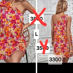 Vestido de un hombro estampado