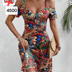 Vestido estampado de  colores