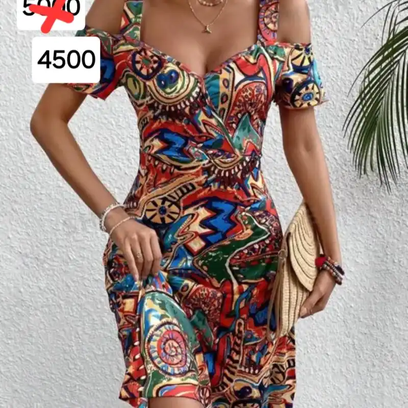 Vestido estampado de  colores