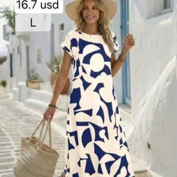 Vestido estampado en Azul