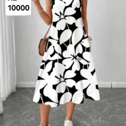 Vestido estampado largo