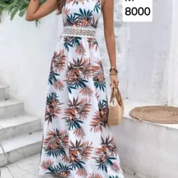 Vestido estampado largo