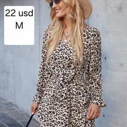 Vestido estampado leopardo