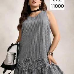 Vestido guinga Negro