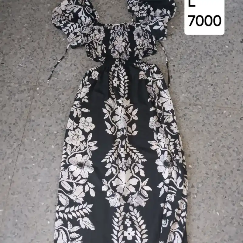 Vestido largo estampado