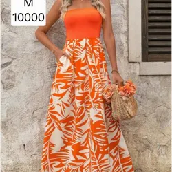 Vestido Naranja estampado