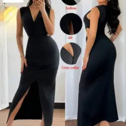 Vestido negro ajustado 