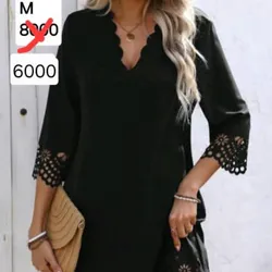 Vestido negro con falso calado