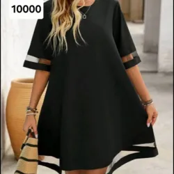 Vestido negro de mangas