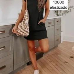 Vestido negro elastizado