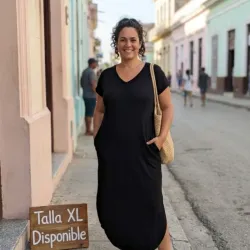 Vestido negro elastizado