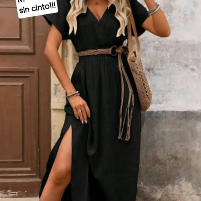 Vestido negro largo