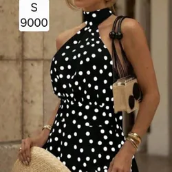 Vestido Negro puntos Blancos