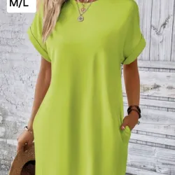 Vestido pulover verde manzana 