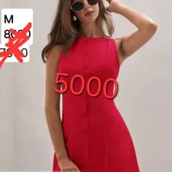 Vestido rojo botones
