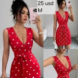 Vestido Rojo con bolas