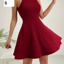 Vestido rojo con cuello alto