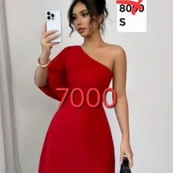 Vestido rojo de una manga