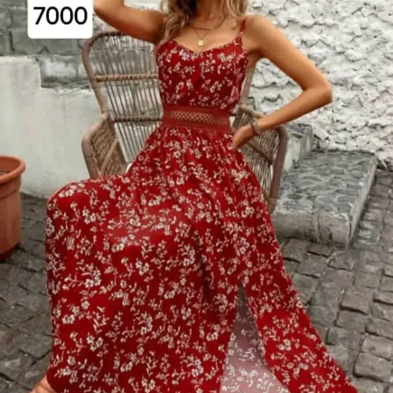 Vestido rojo largo