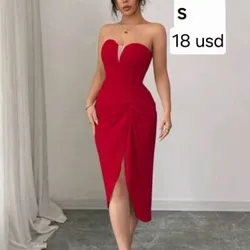 Vestido rojo straple