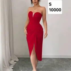 Vestido rojo straple
