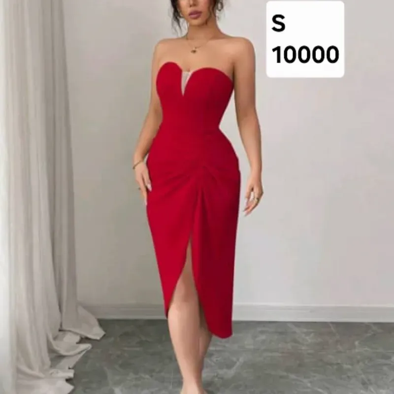 Vestido rojo straple