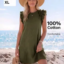 Vestido verde aceituna