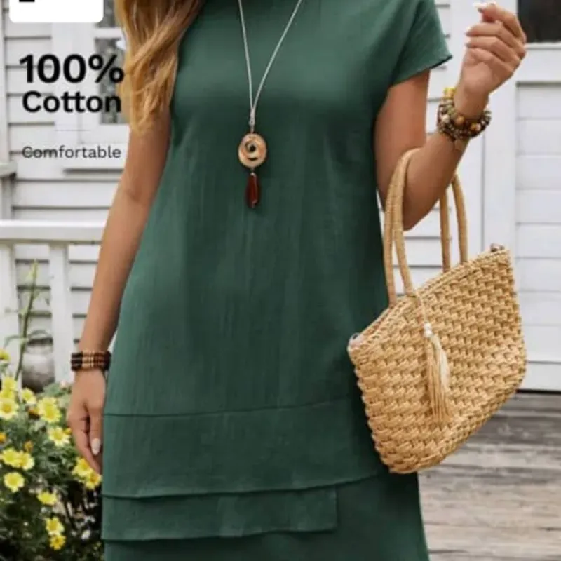 Vestido verde algodón 