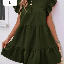 Vestido Verde con vuelos