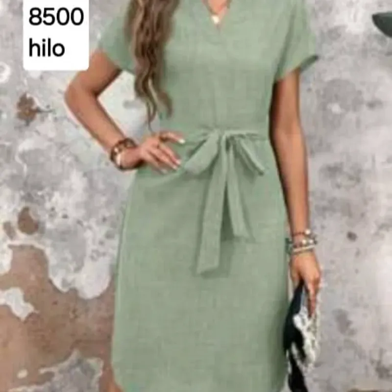 Vestido verde hilo